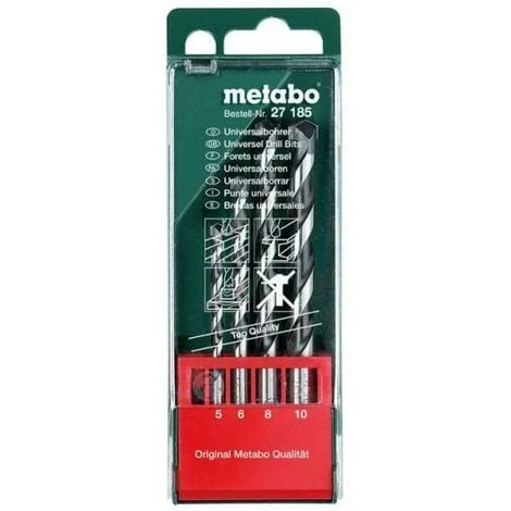 Metabo Coffret De Forets Universels, 4 Pièces (627185000) 3 Metabo Coffret De Forets Universels, 4 Pièces (627185000)