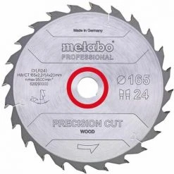 Metabo Lame De Scie "Precision Cut Wood - Professional", 165x2,2/1,4x20 Z42 WZ 15° - 628291000