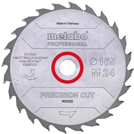 Metabo Lame De Scie "Precision Cut Wood - Professional", 165x2,2/1,4x20 Z42 WZ 15° - 628291000 3 Metabo Lame De Scie "Precision Cut Wood - Professional", 165x2,2/1,4x20 Z42 WZ 15° - 628291000