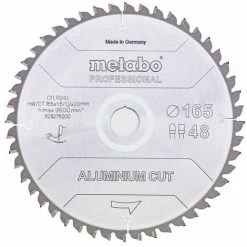Metabo Lame De Scie 'Aluminium Cut - Professional', 190x30 Z52 FZ/TZ 5°neg - 628296000