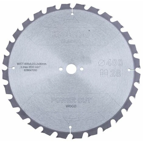 Metabo Lame De Scie 'Power Cut Wood - Classic', 400x3,2/2,2x30 Z28 TZ 15° - 628647000 3 Metabo Lame De Scie 'Power Cut Wood - Classic', 400x3,2/2,2x30 Z28 TZ 15° - 628647000