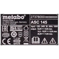 Metabo Basis Set 18V - 3x Batteries LiHD 5,5Ah + Chargeur ASC 145 + Insert ( 685074000 ) -Metabo Soldes 21370524 4