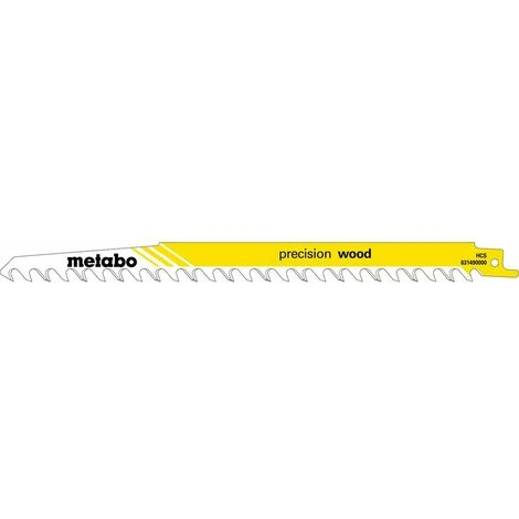 Metabo 5 Lames De Scie Sabre « Precision Wood » 240 X 1,5 Mm, HCS, 8,5 Mm/ 3 TPI - 631490000 3 Metabo 5 Lames De Scie Sabre « Precision Wood » 240 X 1,5 Mm, HCS, 8,5 Mm/ 3 TPI - 631490000