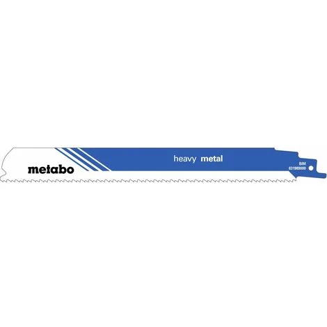 Metabo 5 Lames De Scie Sabre « Heavy Metal » 225 X 1,1 Mm, 2,5+3,2 Mm/ 8+10 TPI - 631989000 3 Metabo 5 Lames De Scie Sabre « Heavy Metal » 225 X 1,1 Mm, 2,5+3,2 Mm/ 8+10 TPI - 631989000