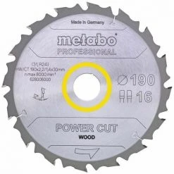Metabo Lame De Scie 'Power Cut Wood - Professional', 230x30, Z18 FZ/FA 10° - 62801000