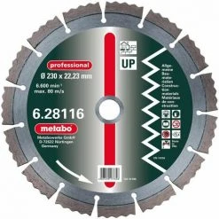 Metabo Meule De Tronçonnage Diamantée, 115 X 2,15 X 22,23 Mm, "professional", "UP", Universelle - 628111000