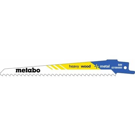 Metabo 25 Lames De Scie Sabre « Heavy Wood + Metal » 150 X 1,25 Mm, BiM, 3,2- 5,1 Mm/ 5-8 TPI - 628250000 3 Metabo 25 Lames De Scie Sabre « Heavy Wood + Metal » 150 X 1,25 Mm, BiM, 3,2- 5,1 Mm/ 5-8 TPI - 628250000