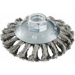 Metabo Brosse Boisseau 100x0,5x10 Mm/ M 14, Fil Métallique Torsadé, Modèle Coudé, épaisseur De Fil 0,50 Mm - 623803000