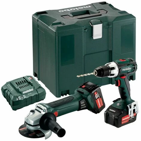Metabo Combo Set 2.4.1 18 V Machines Sans Fil En Set, 18V, MetaLoc, BS 18 LT + W 18 LTX 125 Quick - 68503800 3 Metabo Combo Set 2.4.1 18 V Machines Sans Fil En Set, 18V, MetaLoc, BS 18 LT + W 18 LTX 125 Quick - 68503800
