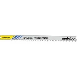 Metabo 5 Lames De Scie Sauteuse « Universal Wood + Metal » En U 107/ 2,4-5,0 Mm, Progressives, BiM, Queue Universelle - 623906000