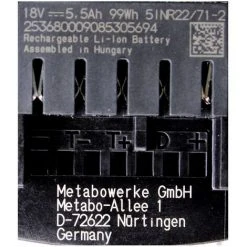 Metabo LiHD Batterie 18V 5,5Ah ( 625342000 ) 10 Metabo LiHD Batterie 18V 5,5Ah ( 625342000 ) -Metabo Soldes 27845710 4