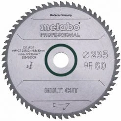 Metabo Lame De Scie "Multi Cut - Professional", 235x2,4/1,8x30, Z60 FZ/TZ 5° - 628495000