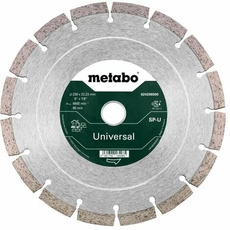 Metabo Meule De Tronçonnage Diamantée 230x22,23mm, « SP-U », Universal « SP » Blister - 624298000 3 Metabo Meule De Tronçonnage Diamantée 230x22,23mm, « SP-U », Universal « SP » Blister - 624298000