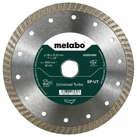 Metabo Meule De Tronçonnage Diamantée SP - UT, 180x22,23 Mm - 628553000 3 Metabo Meule De Tronçonnage Diamantée SP - UT, 180x22,23 Mm - 628553000