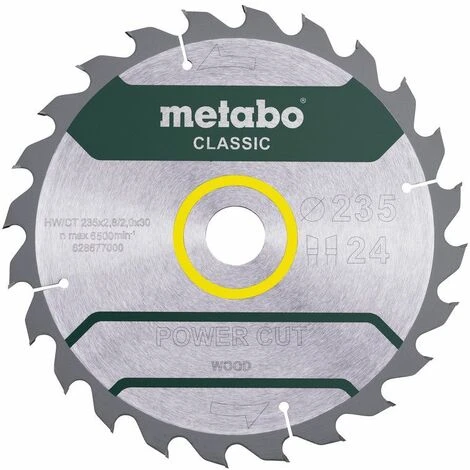 Metabo Lame De Scie "Power Cut Wood - Classic", 235x2,8/2,0x30, Z24 WZ 18° /B - 628678000 3 Metabo Lame De Scie "Power Cut Wood - Classic", 235x2,8/2,0x30, Z24 WZ 18° /B - 628678000
