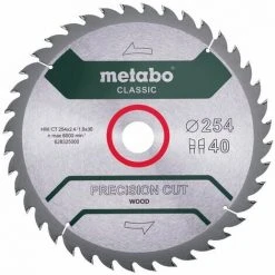 Metabo Lame De Scie "Precision Cut Wood - Classic" 254x2,4/1,6x30, Z40 WZ 20° - 628325000