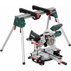 Metabo Scie à Onglets KGS 216 M, Avec Socle De Machine KSU 100, Carton - 690992000