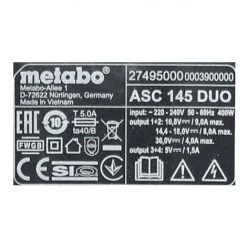 Metabo ASC 145 DUO Double Chargeur Rapide (627495000) -Metabo Soldes 33515339 4