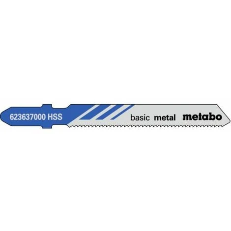 Metabo 5 Lames De Scie Sauteuse « Basic Metal » 51/ 1,2 Mm (623637000) 3 Metabo 5 Lames De Scie Sauteuse « Basic Metal » 51/ 1,2 Mm (623637000)