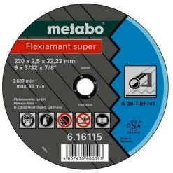 METABO 616109000 - Plat éparation Di Que Flexiamant Meuleu E D'angle Super A36-T Pourle Métal 150x2x2223mm (25 Ud Conteneur)