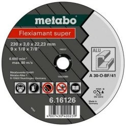 METABO 616752000 - Plat éparation Di Que Meuleu E D'angle Flexiamant Super A30-O Pourle Métal NF 125x25x2223mm
