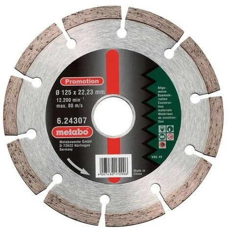 METABO 624309000 - Di Que En Diamant SP à U Age Général 180x2223mm Hauteur De Egment 7 Mm 3 METABO 624309000 - Di Que En Diamant SP à U Age Général 180x2223mm Hauteur De Egment 7 Mm