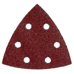 METABO 624982000 - Feuille De Ponçage Delta Profe Ionnelle Crochet En Boi Perforé Et En Métal Velcro 93x93mm Perle P80