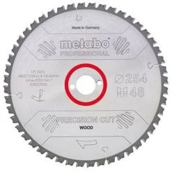 METABO 628045000 - Cie àlame Pour Métal Dur Coupe De Préci Ion Dent 34 DI 250x30mm HW CT