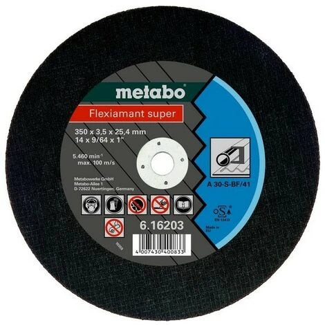 METABO 616204000 - Flexiamant Plat éparation Di Que Super A30-S Pourle Métal 400x4x254mm (10 Ud Conteneur) 3 METABO 616204000 - Flexiamant Plat éparation Di Que Super A30-S Pourle Métal 400x4x254mm (10 Ud Conteneur)