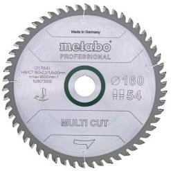 METABO 628070000 - Cie àlame Pour Métal Dur HW CT Coupe Multiple Dent De 152x20mm 54 DP DT 5 ° Négatif