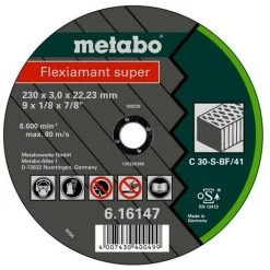 METABO 616303000 - Flexiamant Super C30-S Meuleu E Angulaire éparation Di Que Pour Pierre 230x3x2223mm (25 Ud Conteneur)