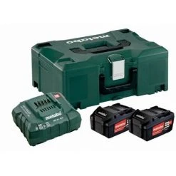 Pack énergie 18V METABO 2 Batt. 4,0 Ah Li-Power + Charg. ASC 55 + Coffret MetaBox - 685064000