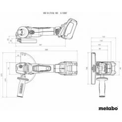 Metabo Angle Sans Fil WB 18 LTX BL 180 / Sans Batterie, Sans Chargeur MetaLoc -Metabo Soldes 43945347 3