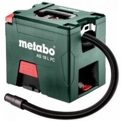 Metabo L'aspirateur De 18V AS 18 L PC / 2x Batterie 5.2 Ah Avec Nettoyage Manuel Du Filtre Dans Une Boîte