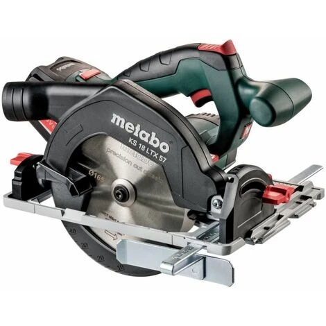 Metabo Scie Circulaire Sans Fil KS 18 LTX 57 / 2x Batterie Ah En Valise 5,2 MetaLoc 3 Metabo Scie Circulaire Sans Fil KS 18 LTX 57 / 2x Batterie Ah En Valise 5,2 MetaLoc