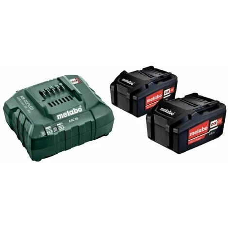 Metabo 18V Batterie 2x 4,0 Ah Li Chargeur + Jeu De Base ASC 55 3 Metabo 18V Batterie 2x 4,0 Ah Li Chargeur + Jeu De Base ASC 55