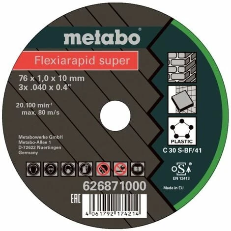 Metabo Flexiarapid Super 76x1,0x10mm Universal / 5-pack 3 Metabo Flexiarapid Super 76x1,0x10mm Universal / 5-pack