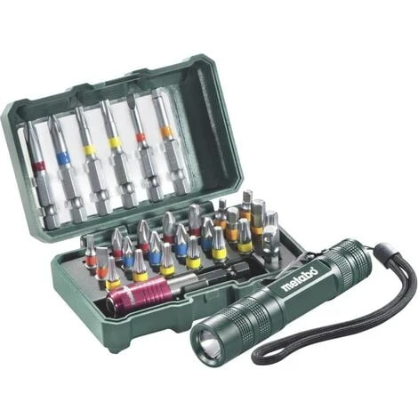 Metabo Metabo 626721000 Jeu Dembouts 29 Pièces Vis Pozidriv, Cruciforme Phillips, Vis à Fente, 6 Pans Intérieurs, 6 Pan 3 Metabo Metabo 626721000 Jeu Dembouts 29 Pièces Vis Pozidriv, Cruciforme Phillips, Vis à Fente, 6 Pans Intérieurs, 6 Pan