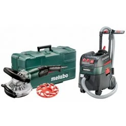 Metabo Meuleuse De Rénovation RSeV 19-125 RT + Aspirateur à Usage ASR 35 L Set ACP
