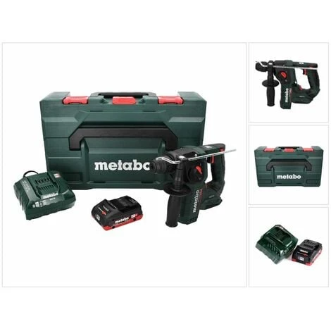 Metabo BH 18 LTX BL 16 Perceuse à Percussion Sans Fil 18 V 1,3 J SDS-plus Brushless + 1x Batterie 4,0 Ah + Chargeur + Coffret MetaBOX 3 Metabo BH 18 LTX BL 16 Perceuse à Percussion Sans Fil 18 V 1,3 J SDS-plus Brushless + 1x Batterie 4,0 Ah + Chargeur + Coffret MetaBOX