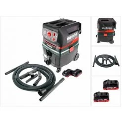 Metabo ASR 36 18 BL 25 M SC 36 V (2x 18 V) Aspirateur Sec/humide 25 L Brushless + 2x Batteries 4.0 Ah - Sans Chargeur