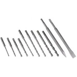 Metabo BH 18 LTX BL 16 Perceuse à Percussion Sans Fil 18 V 1,3 J SDS-plus Brushless + 2x Batteries 4,0 Ah + Chargeur + Jeu De Perceuses Et Burins - 11 Pièces, Certifié PGM + Coffret MetaBOX