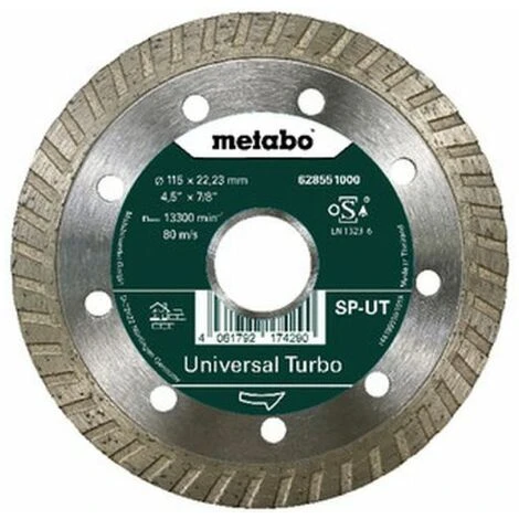 METABO Disque à Tronçonner Diamant 115x22,23mm, SP-UT, Universal Turbo SP (628551000) 4 METABO Disque à Tronçonner Diamant 115x22,23mm, SP-UT, Universal Turbo SP (628551000) – Image 2