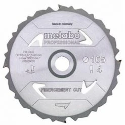 METABO Lame De Scie "coupe Fibrociment - Professionnelle", 165x2,2/1,6x20 Z4 DFZ 5° (628289000) -Metabo Soldes 52502560 2