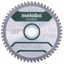 METABO Lame De Scie "coupe Multiple - Classique", 190x2,2/1,4x30 Z54 FZ/TZ 5° (628282000) -Metabo Soldes 52502971 2