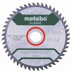 METABO Lame De Scie "bois De Précision - Classique", 190x2,2/1,4x30 Z48 WZ 15° (628283000) -Metabo Soldes 52502984 2