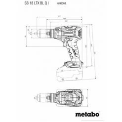 Metabo Perceuse à Percussion Sans Fil 18V SB 18 LTX BL Q I / 2x Batterie 5,2 Ah, MetaBox 145 L 7 Metabo Perceuse à Percussion Sans Fil 18V SB 18 LTX BL Q I / 2x Batterie 5,2 Ah, MetaBox 145 L -Metabo Soldes 53588711 3