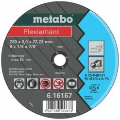 Metabo Flexiamant 115 X 3,0 X 22,23 Inox, Meule De Tronçonnage, Modèle Coudé - 616741000