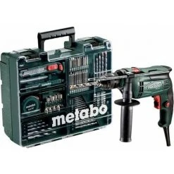 METABO Set Perceuse à Percussion SBE 650 + 79 Accessoires