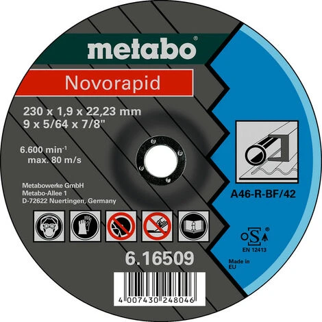 Metabo Meules De Tronçonnage Novorapid 230x1,9x22,23 Acier 3 Metabo Meules De Tronçonnage Novorapid 230x1,9x22,23 Acier